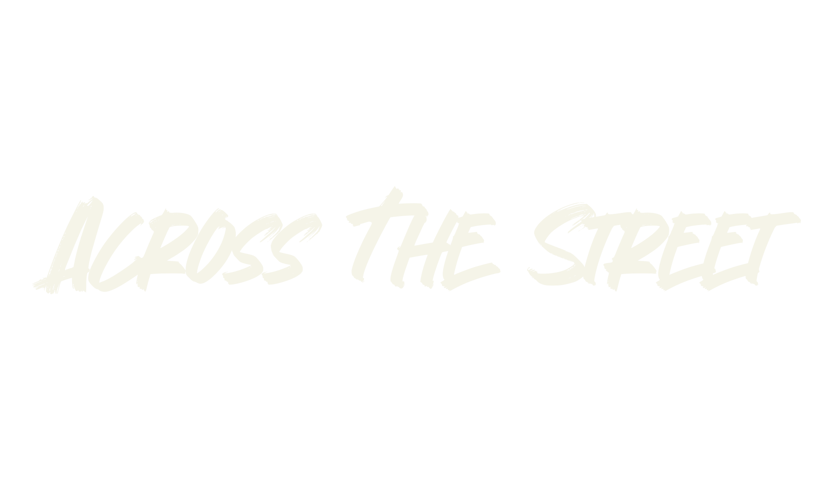 Across The Street, lettering font preview