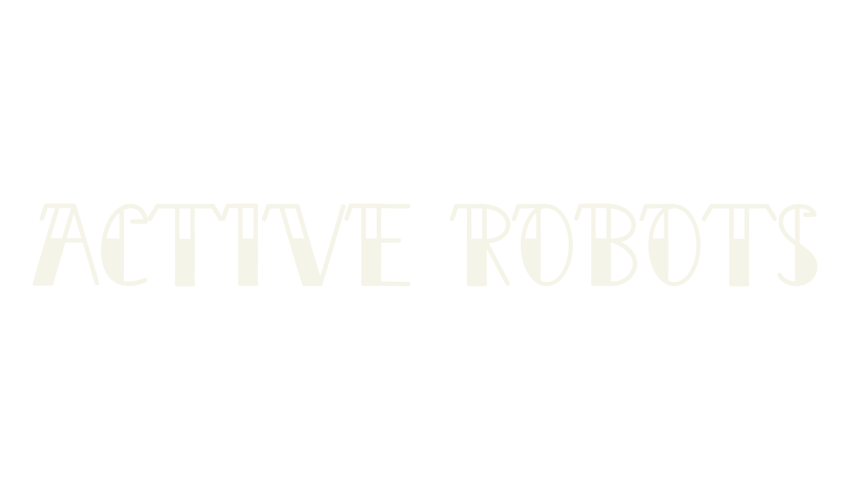 Active Robots, fashion script font preview