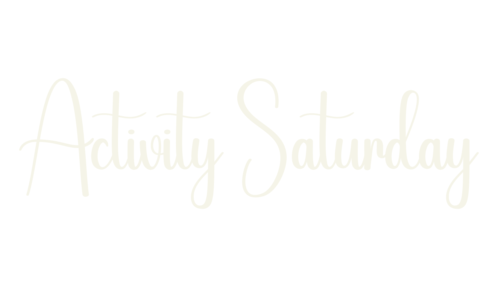 Activity Saturday, calligraphy font preview