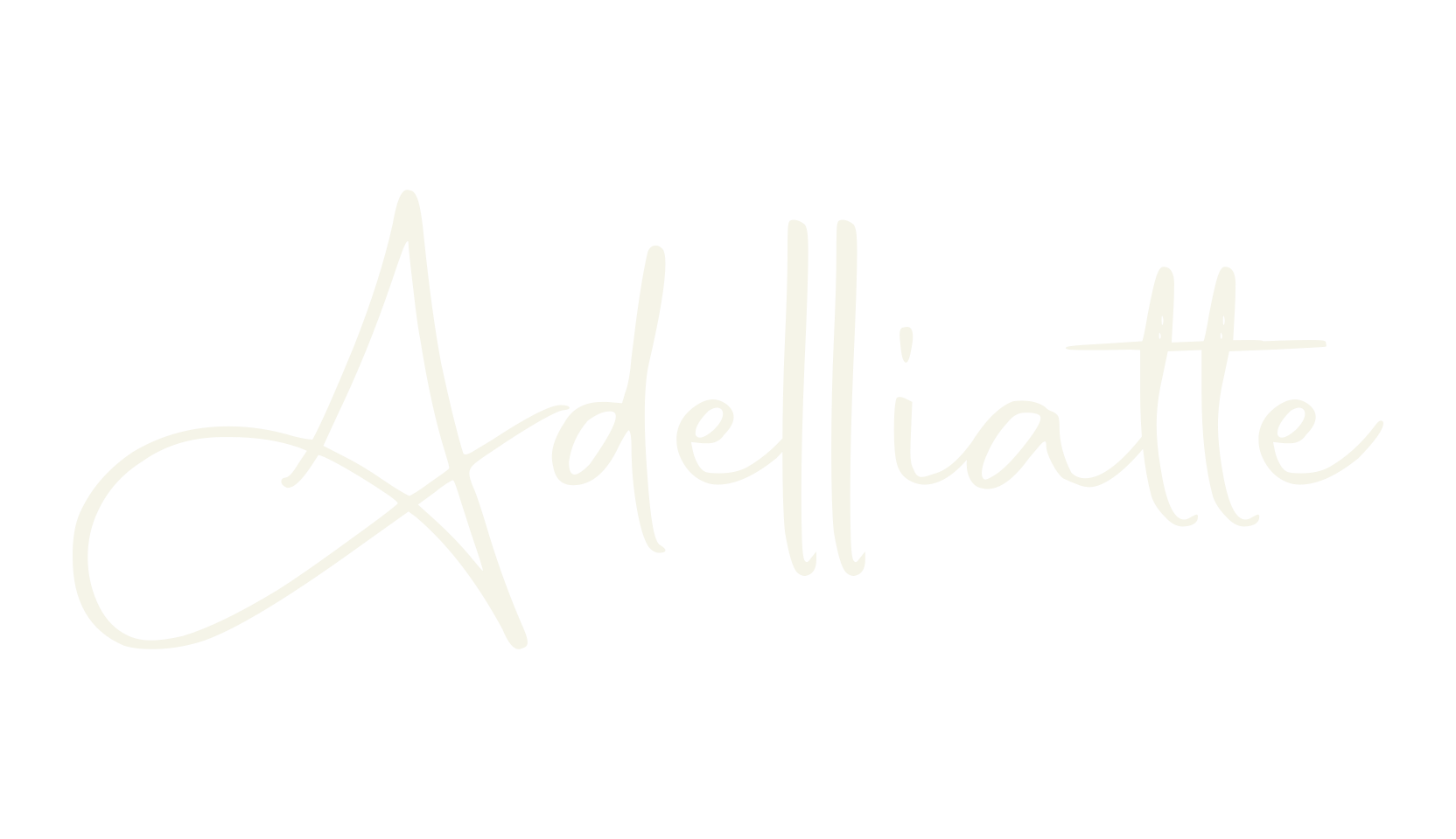 Adelliatte, cursive font preview