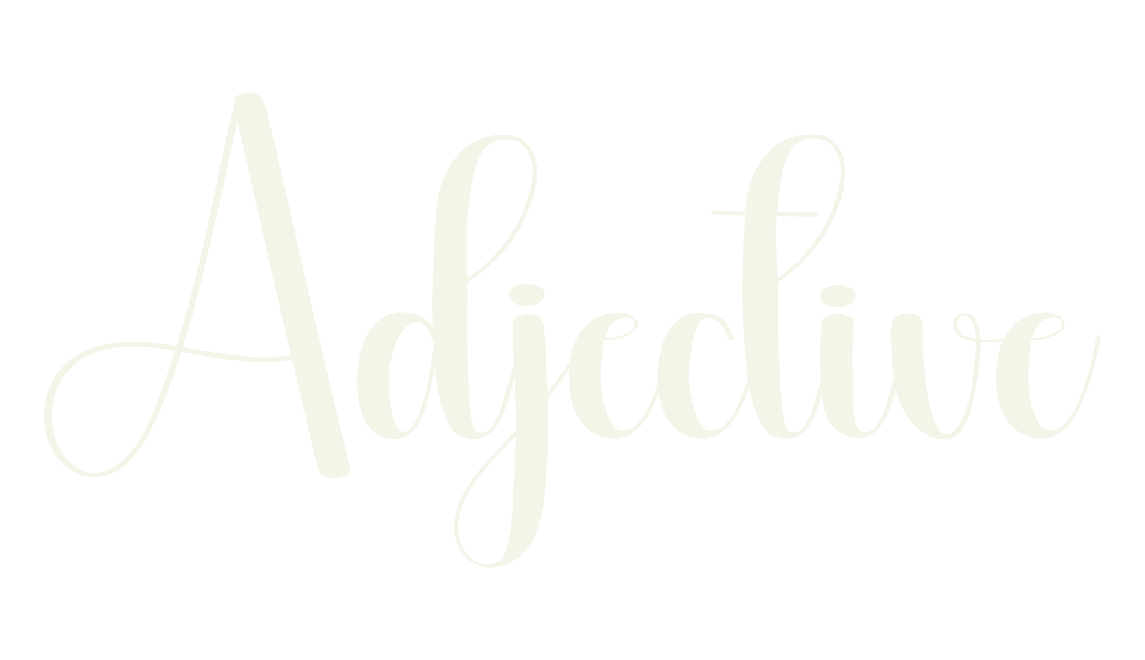 Adjective, fashion script font preview