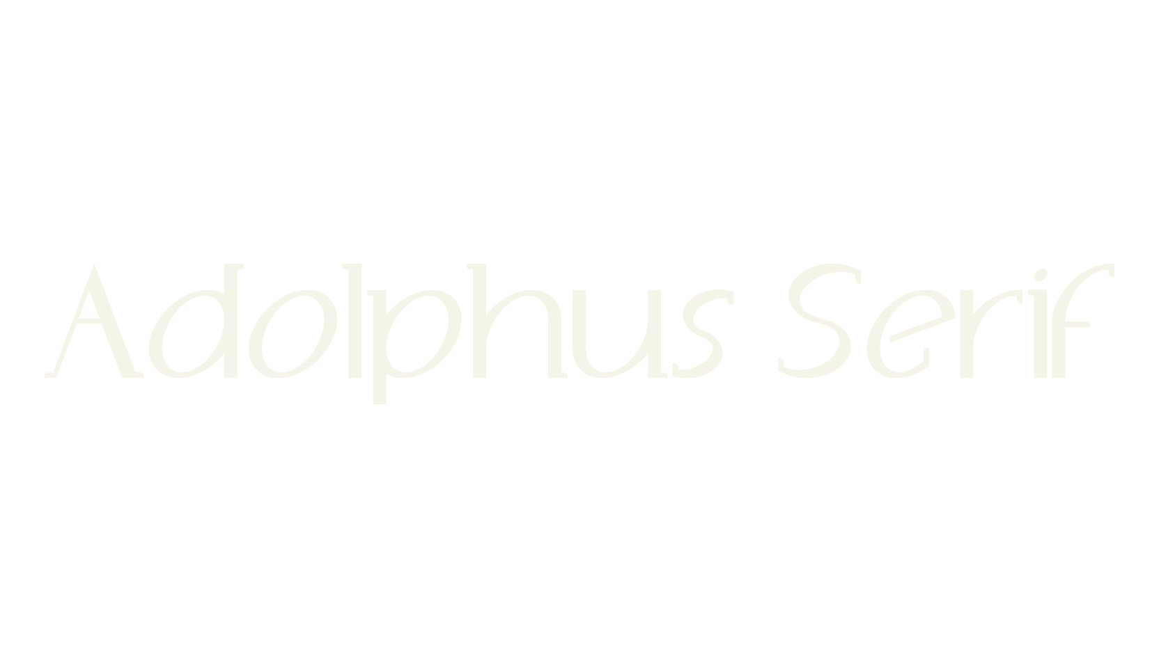 Adolphus Serif, serif font preview