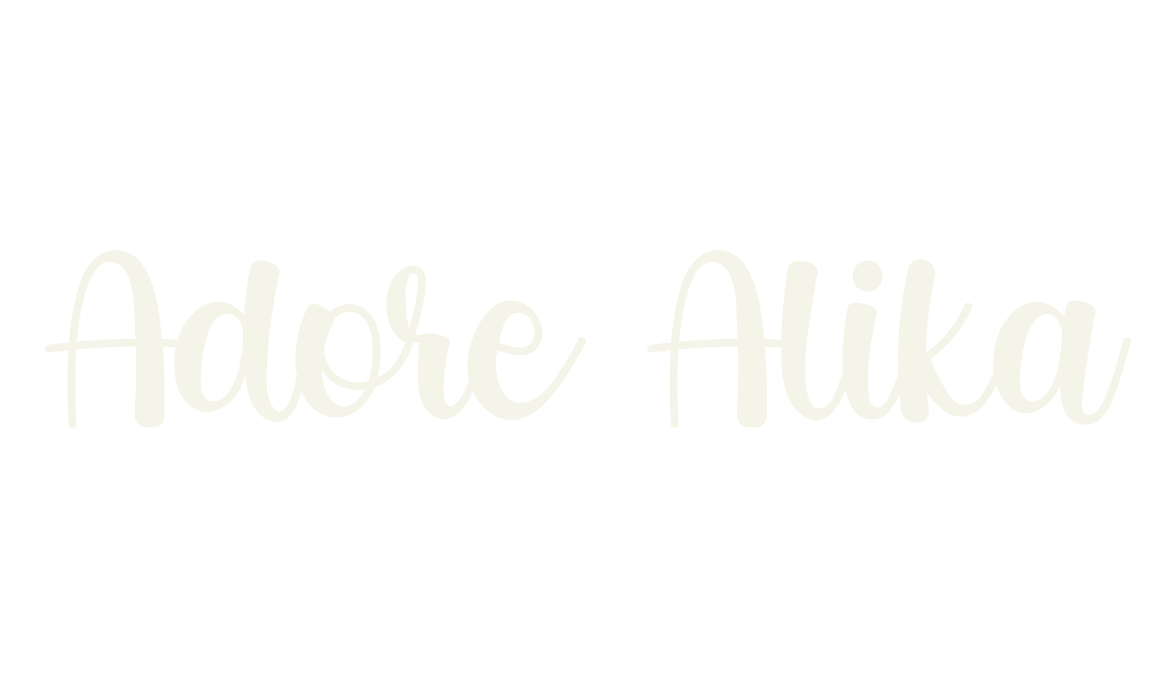 Adore Alika, cursive font preview