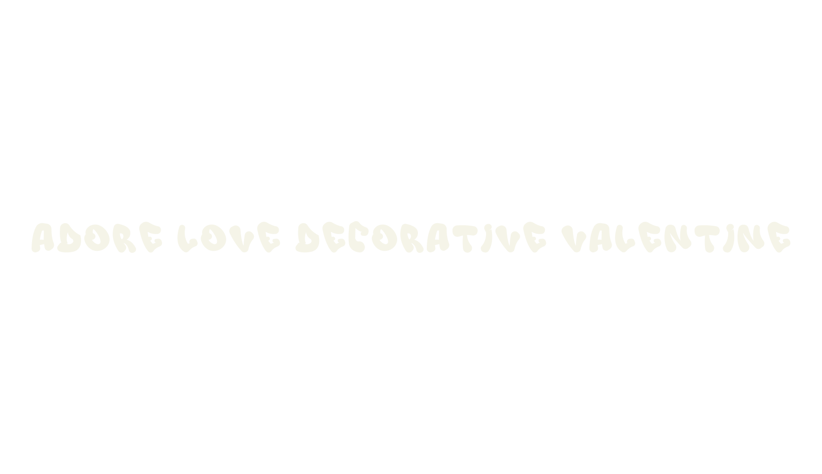 Adore Love Decorative Valentine, cute font preview