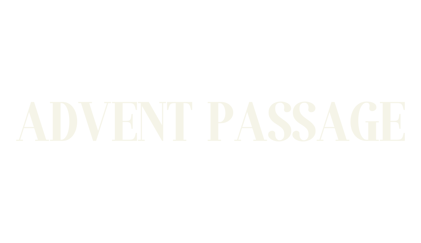 ADVENT PASSAGE, typography font preview