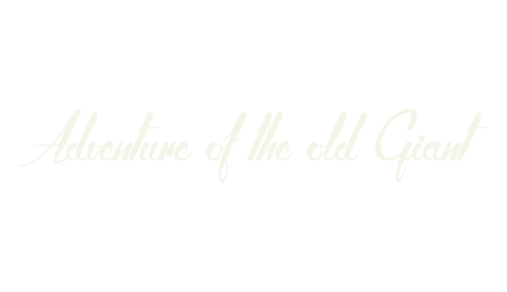 Adventure of the old Giant, handwriting font preview