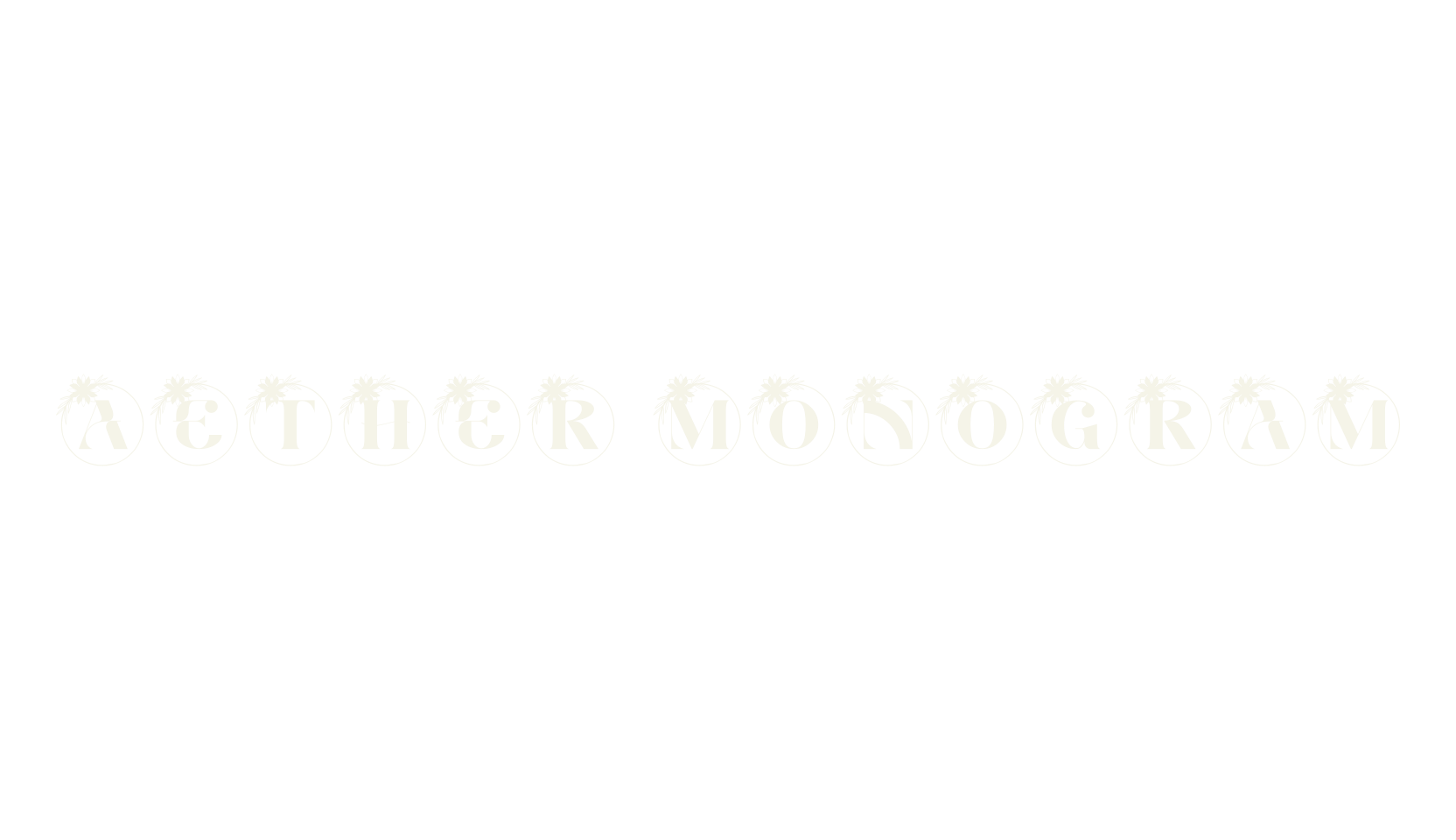 Aether Monogram, premium font preview