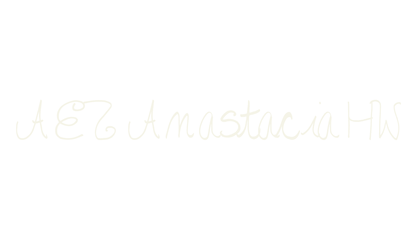 AEZ Anastacia HW, cursive font preview