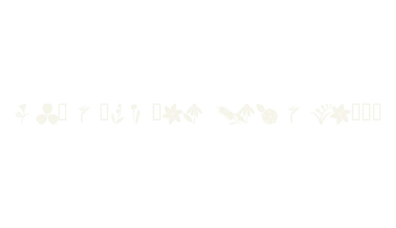 AEZ crimson and clover, dingbats font preview