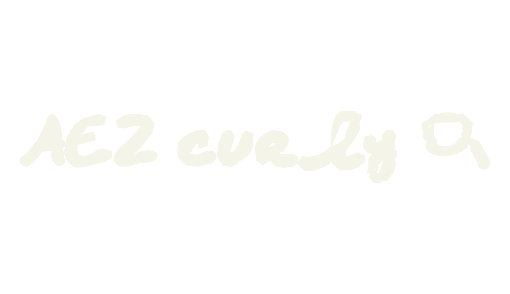 AEZ curly Q, display font preview