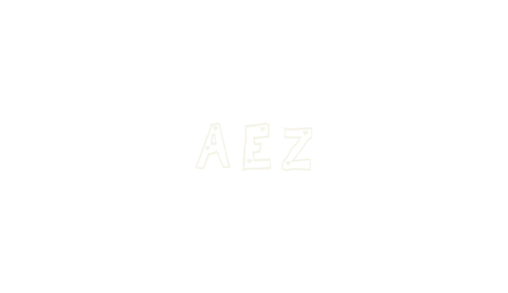 AEZ hearts, heart font preview
