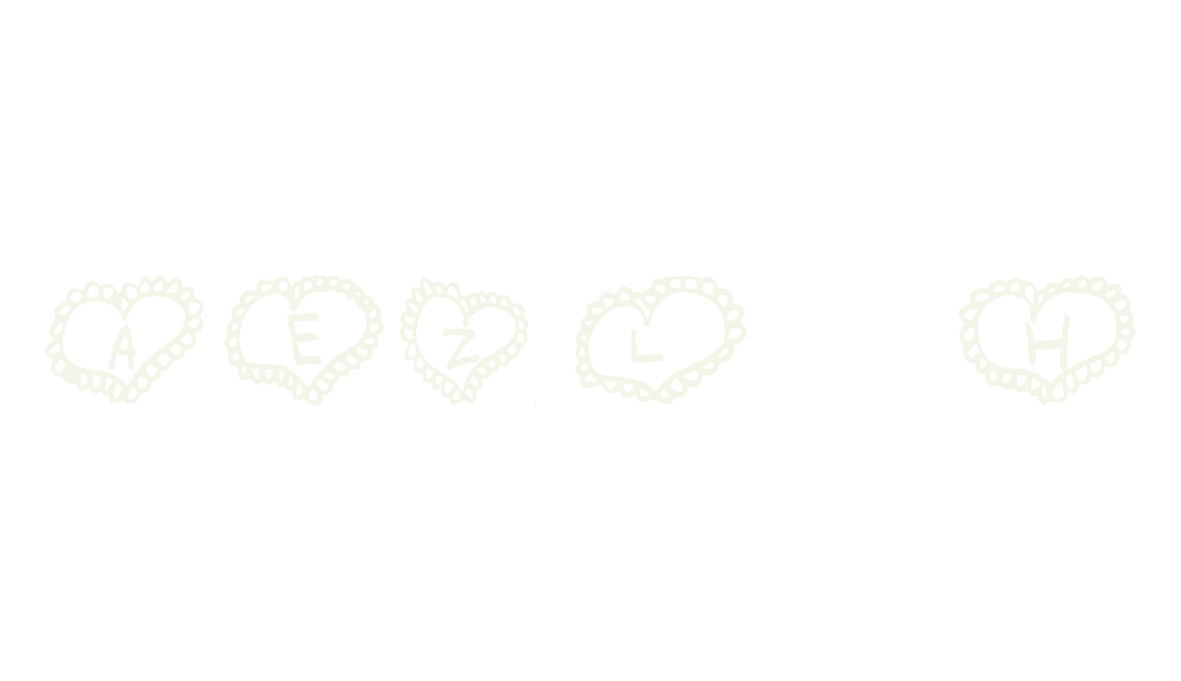 AEZ Lacy Hearts, heart font preview