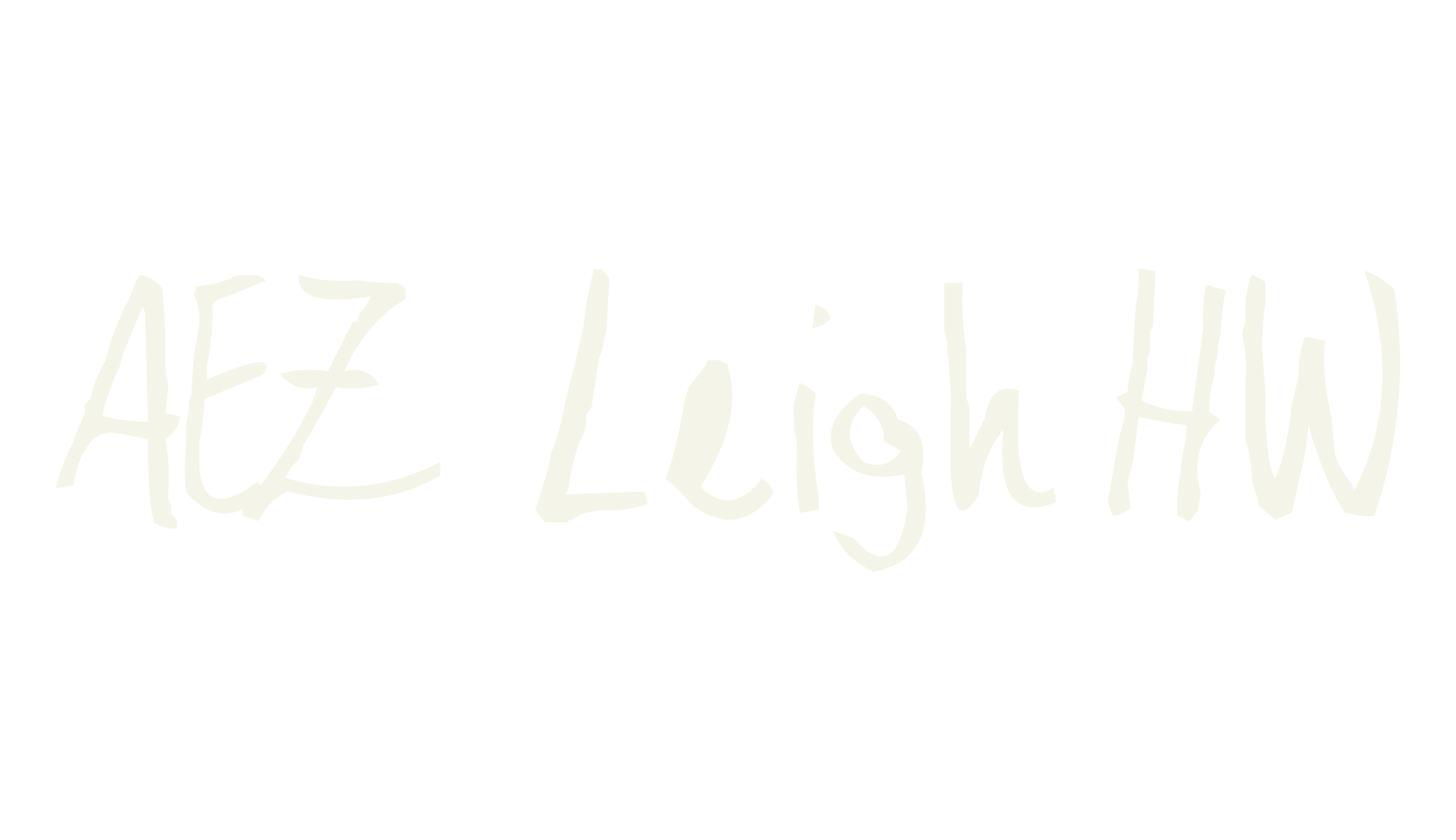 AEZ Leigh HW, handwriting font preview