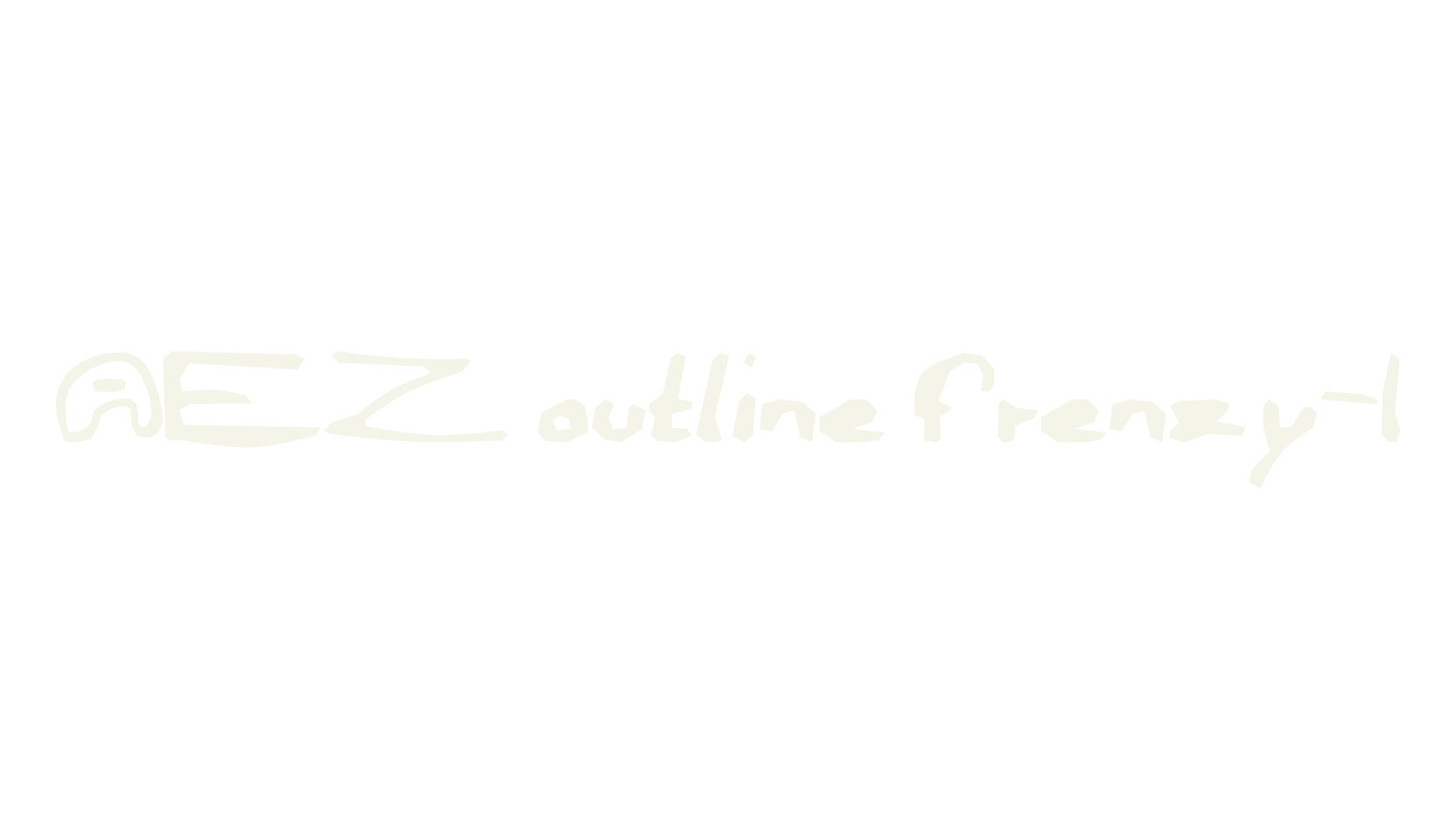 AEZ outline frenzy-1, display font preview