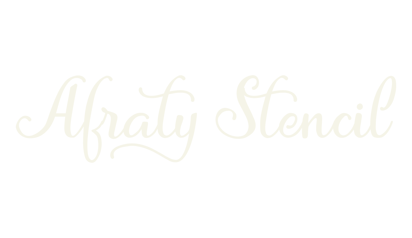 Afraty Stencil, stencil font preview