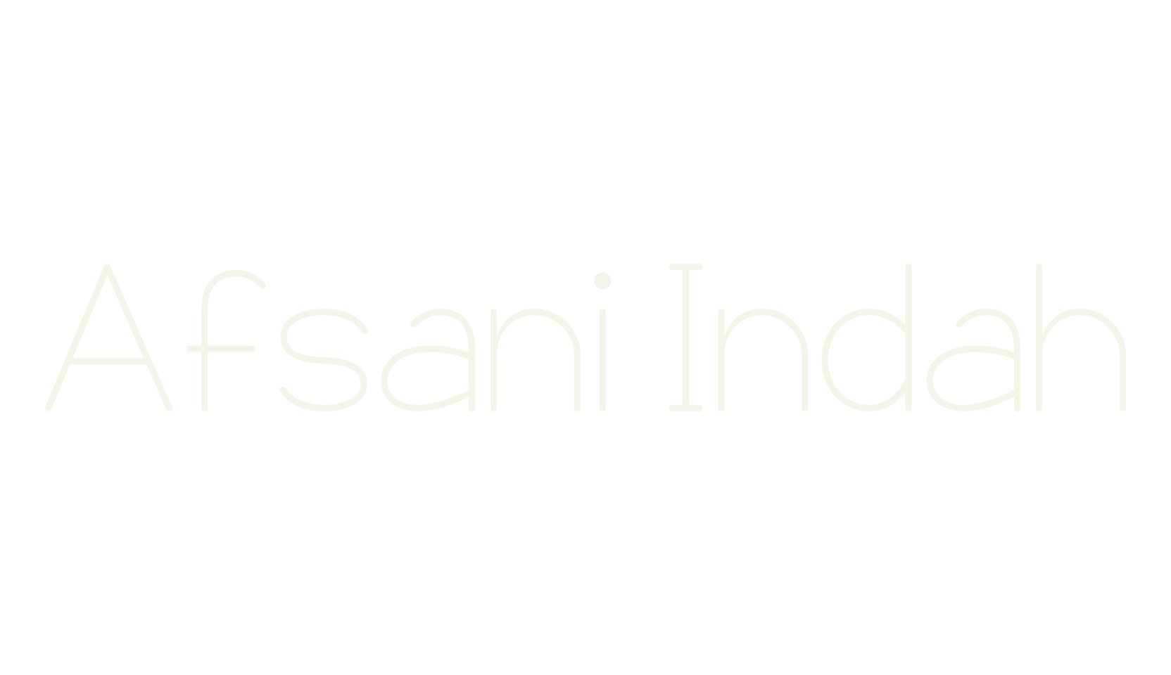 Afsani Indah, logo font preview