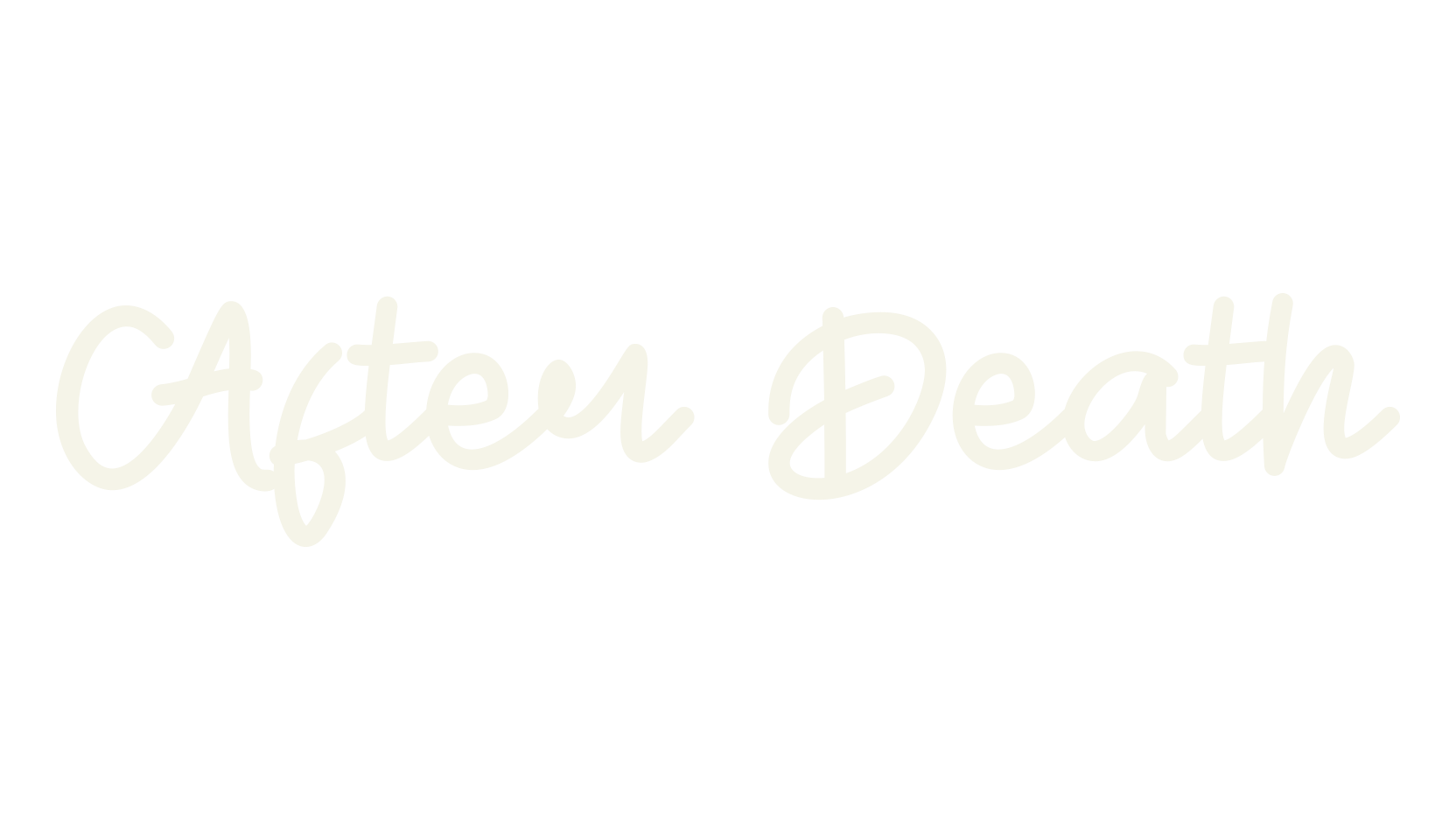 After Death, cursive font preview