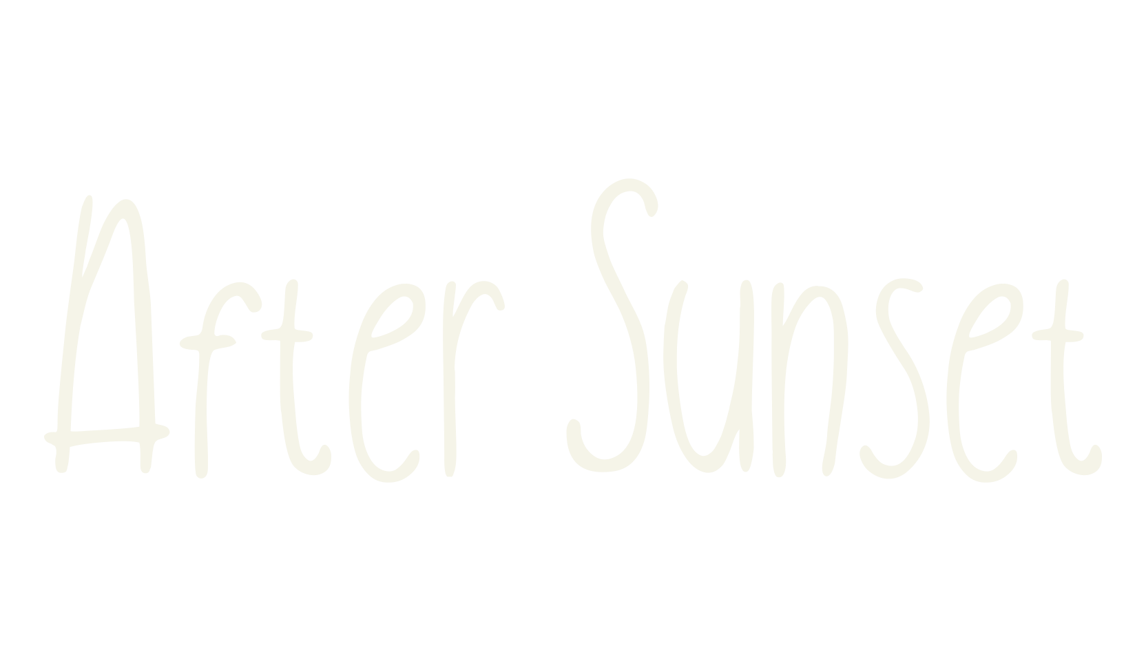 After Sunset, handwritten font preview
