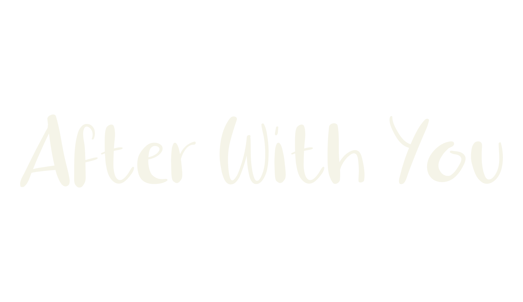 After With You, handwriting font preview