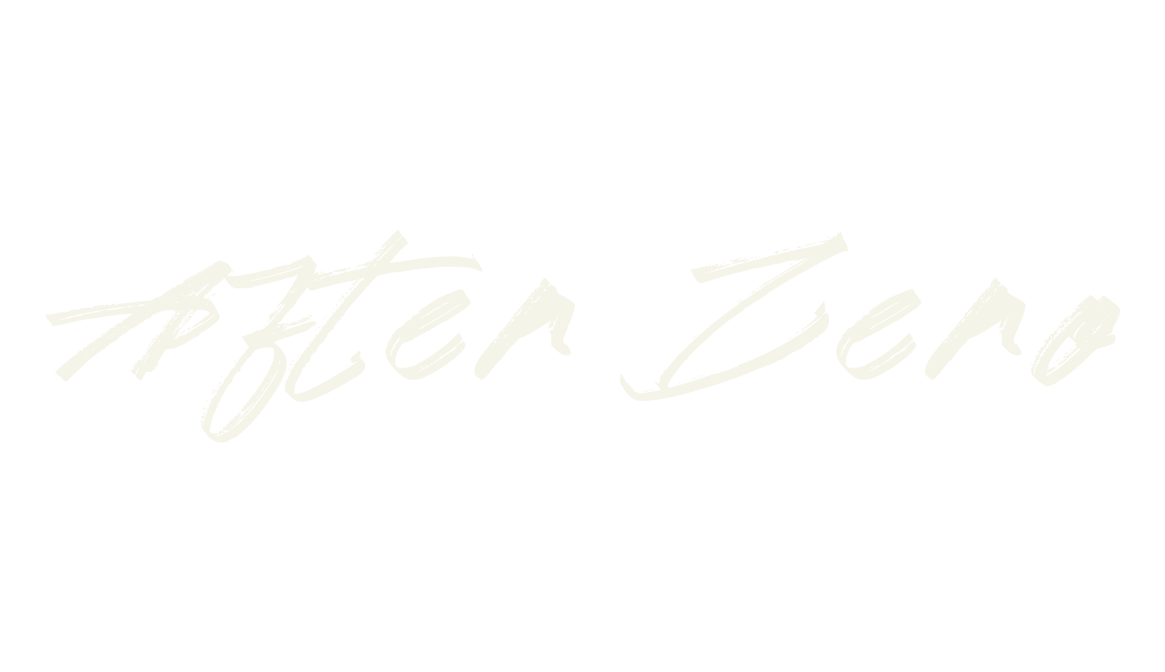 After Zero, signature font preview