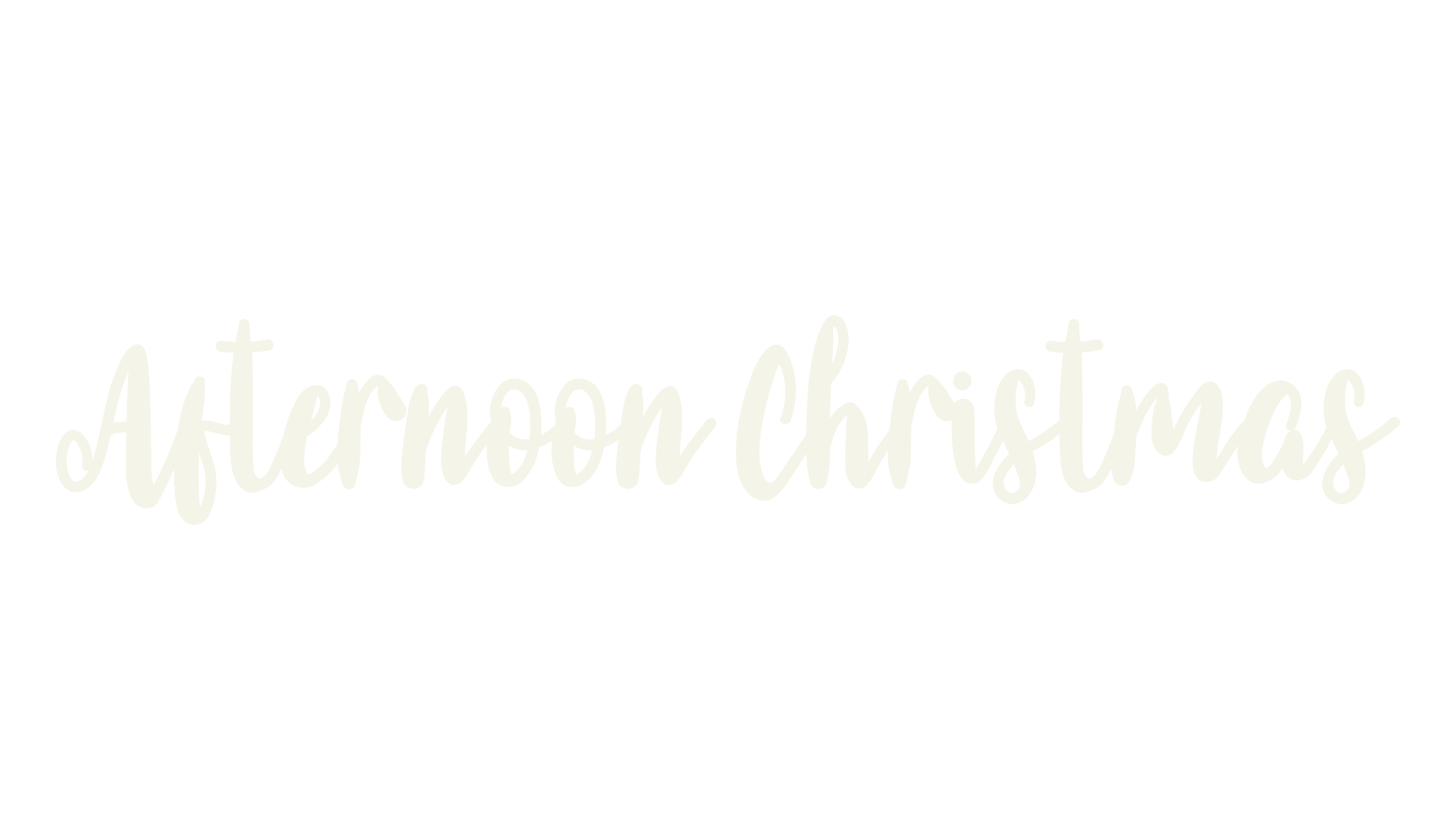 Afternoon Christmas, cursive font preview