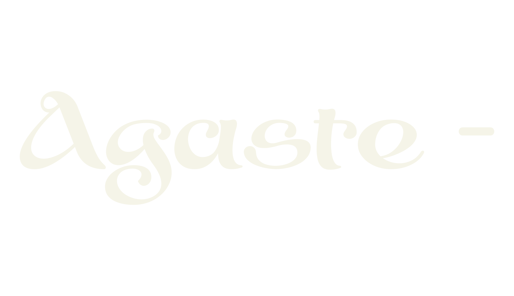 Agaste -, bold font preview