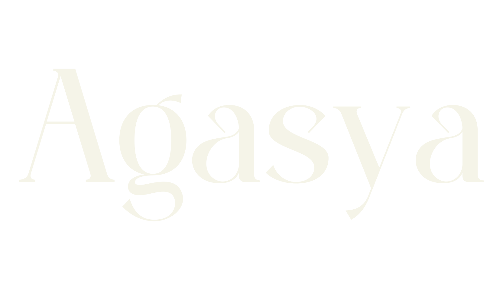 Agasya, serif font preview