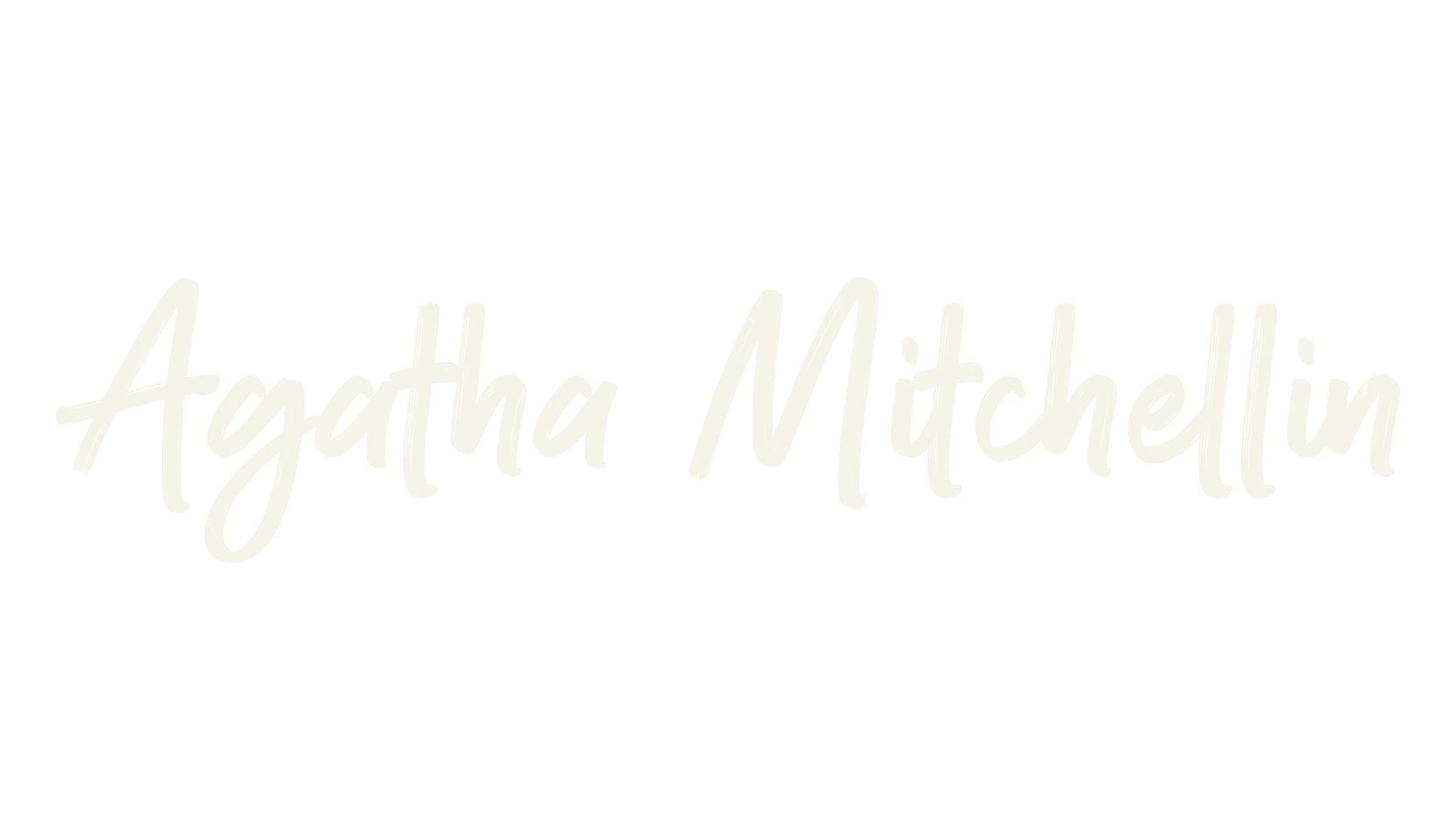 Agatha Mitchellin, brush font preview