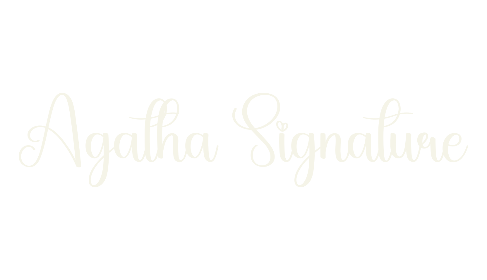 Agatha Signature, calligraphy font preview