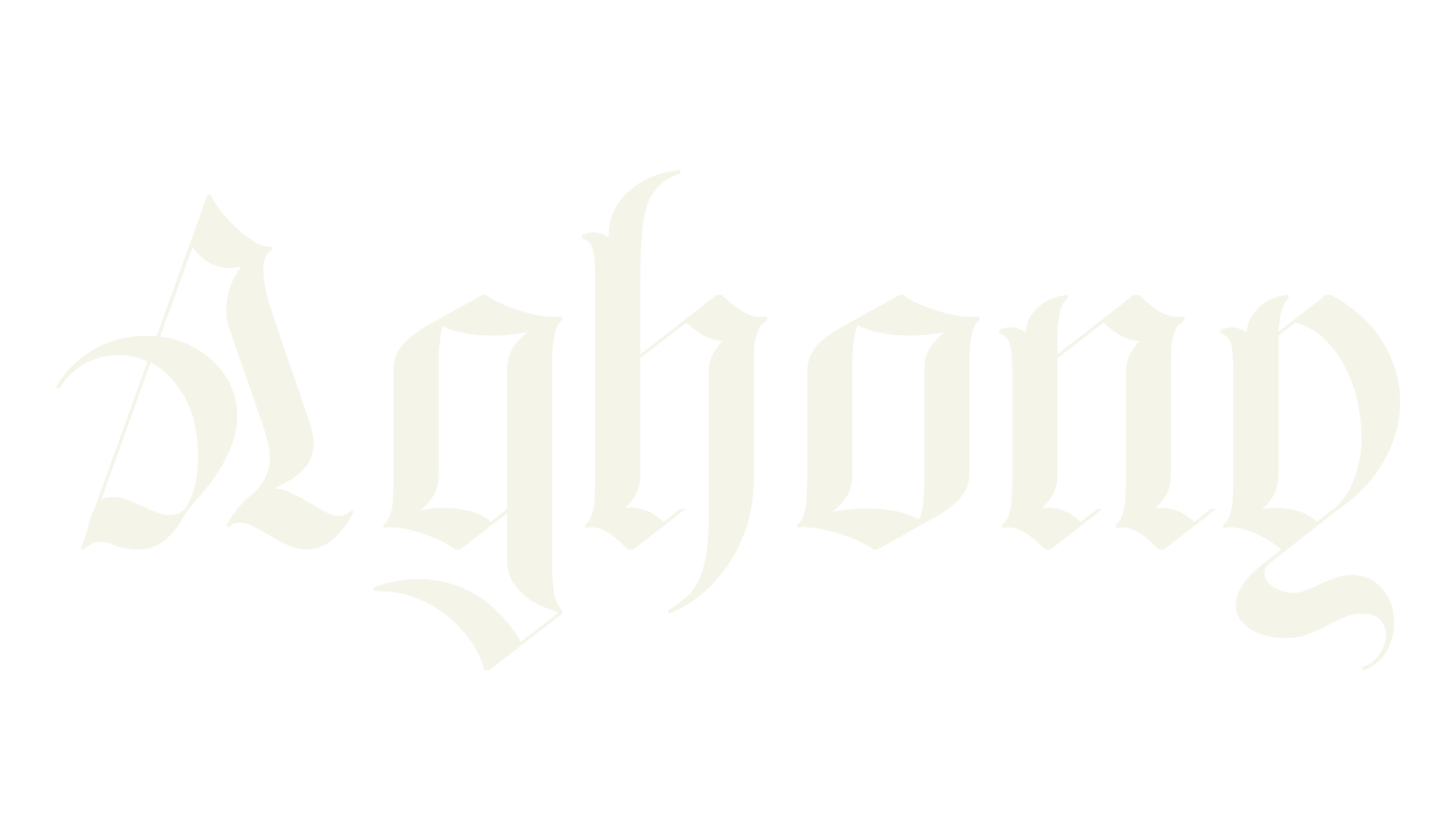 Aghony, old english font preview