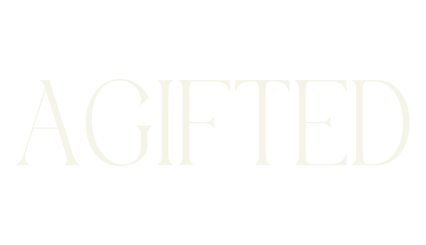 AGIFTED, minimalist font preview