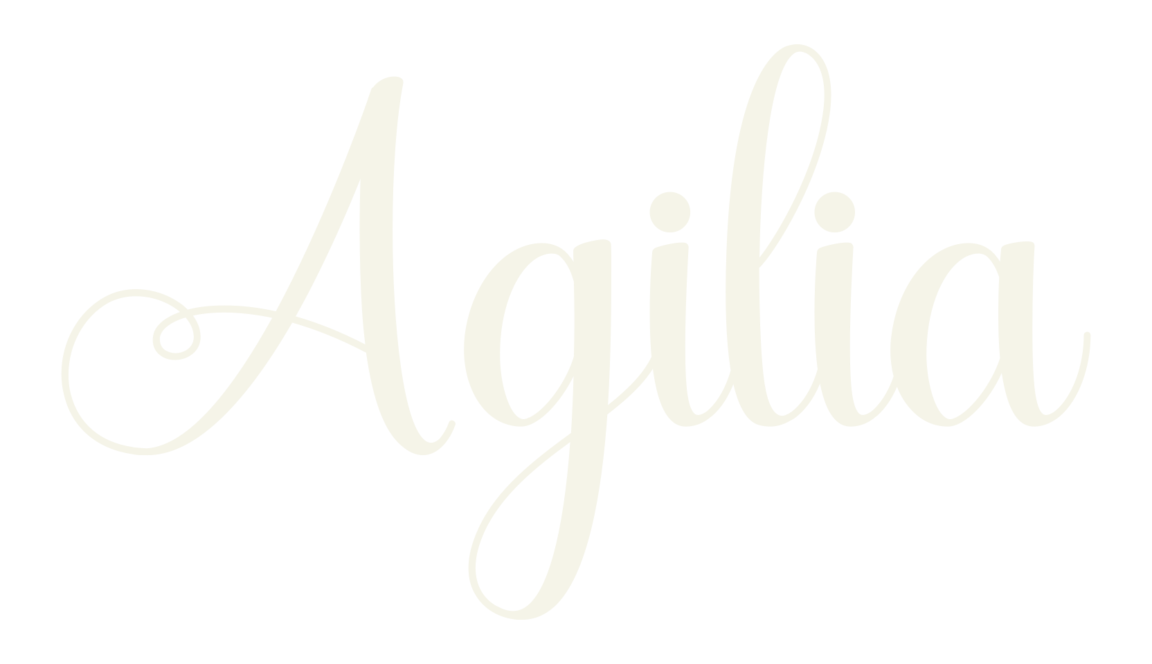Agilia, script font preview