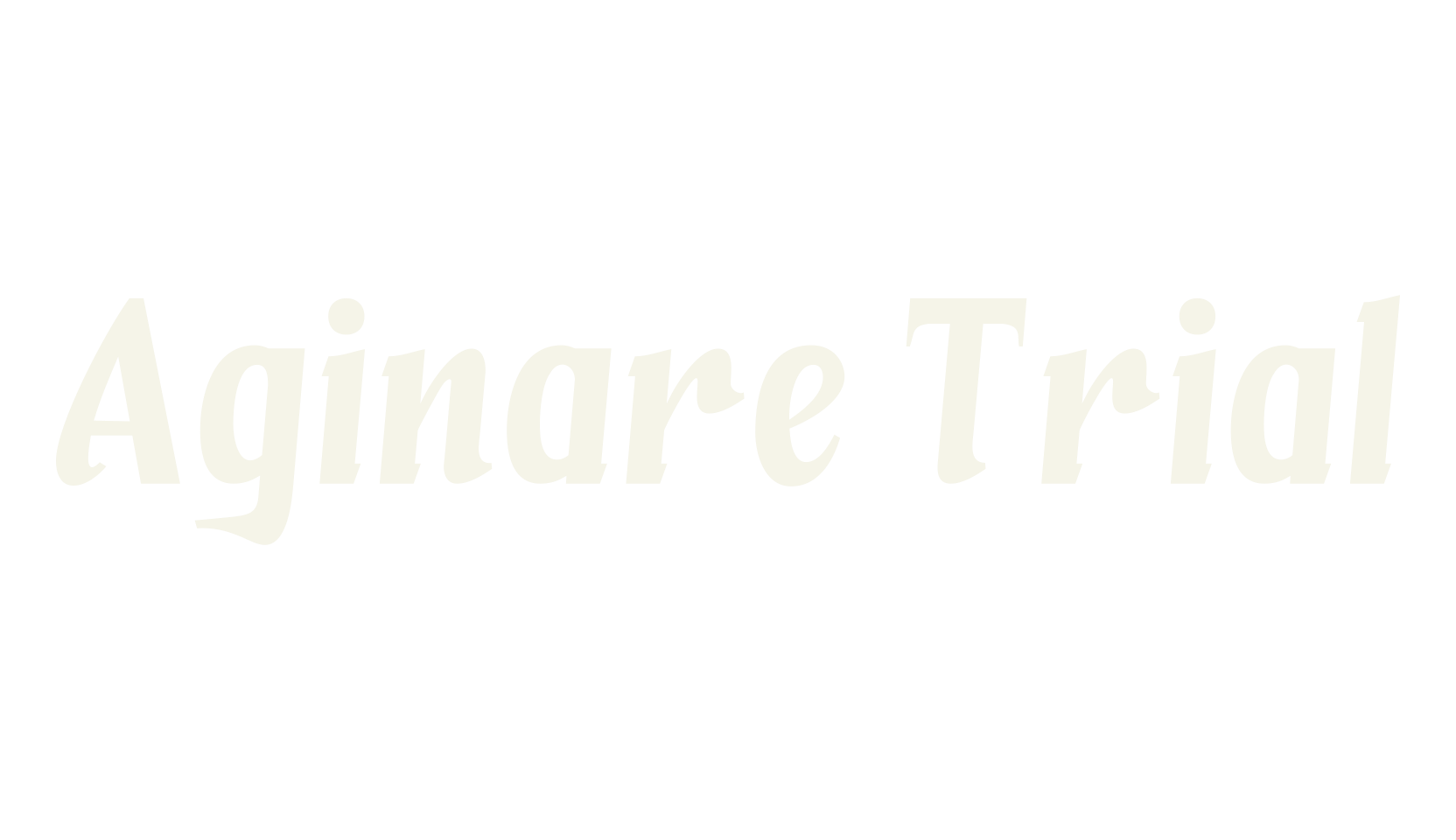 Aginare Trial, beautiful font preview