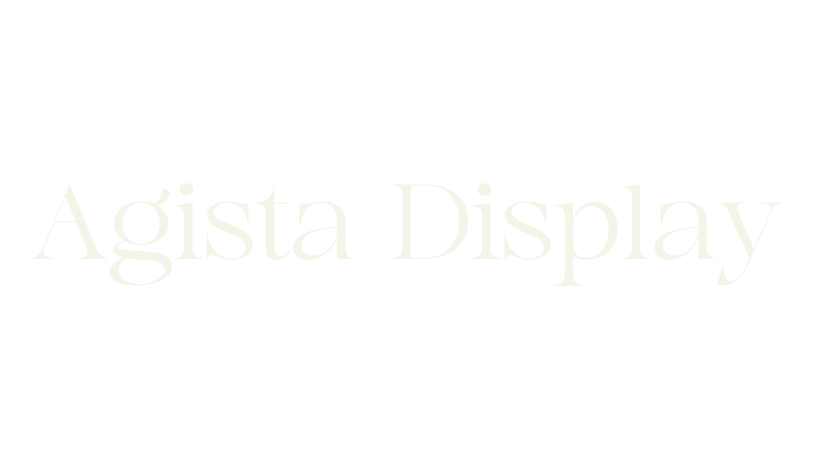 Agista Display, retro font preview