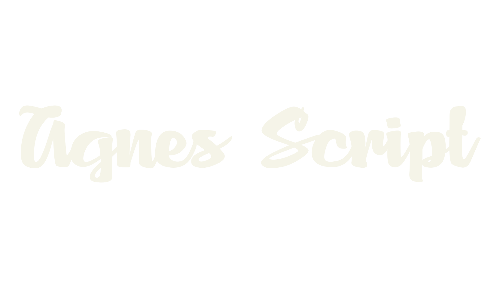 Agnes Script, script font preview