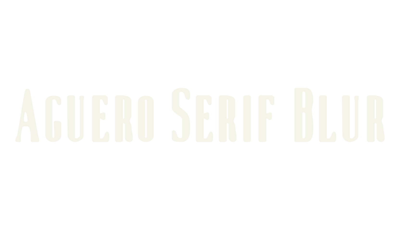 Aguero Serif Blur, condensed font preview