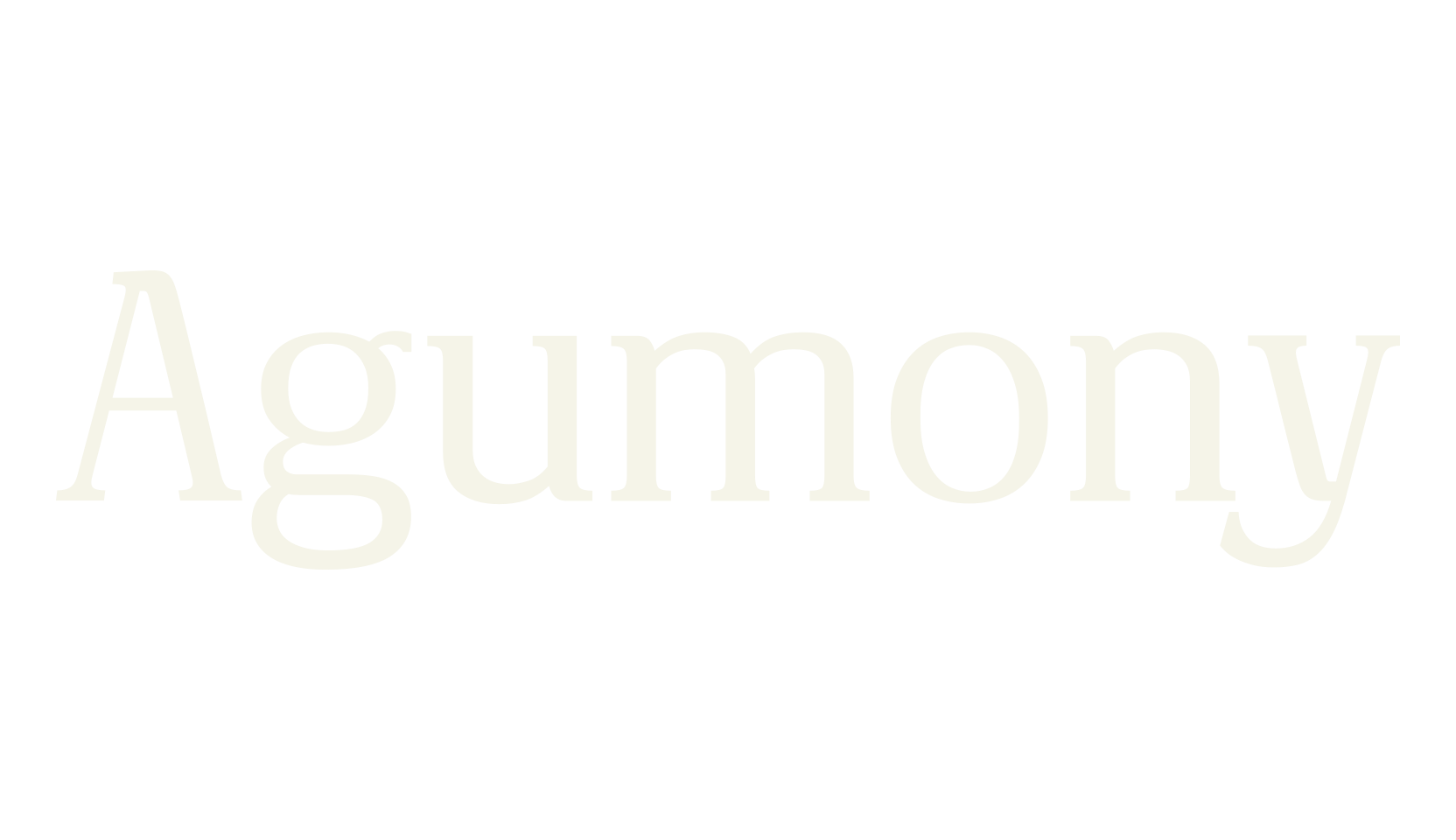 Agumony, sans font preview