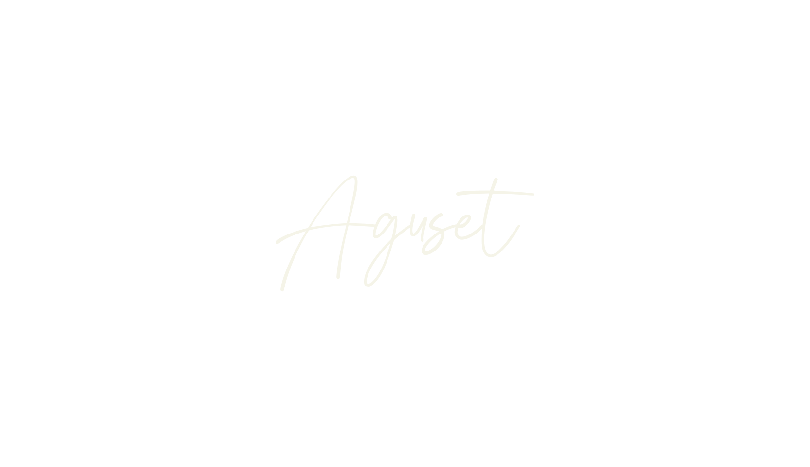 Aguset, calligraphy font preview