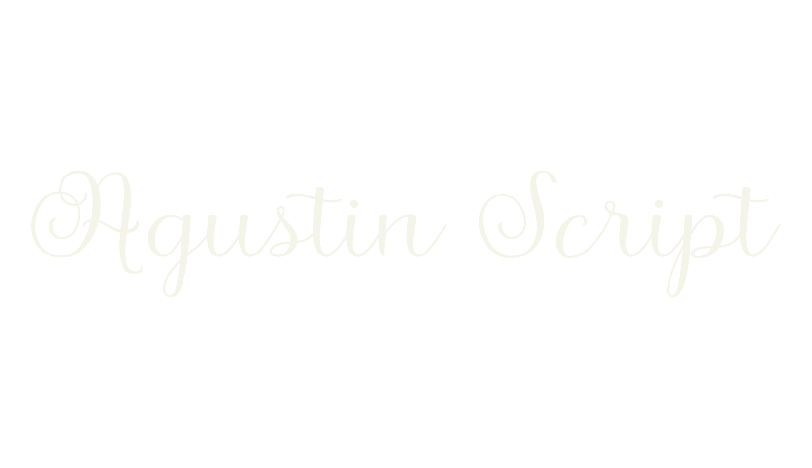 Agustin Script, script font preview