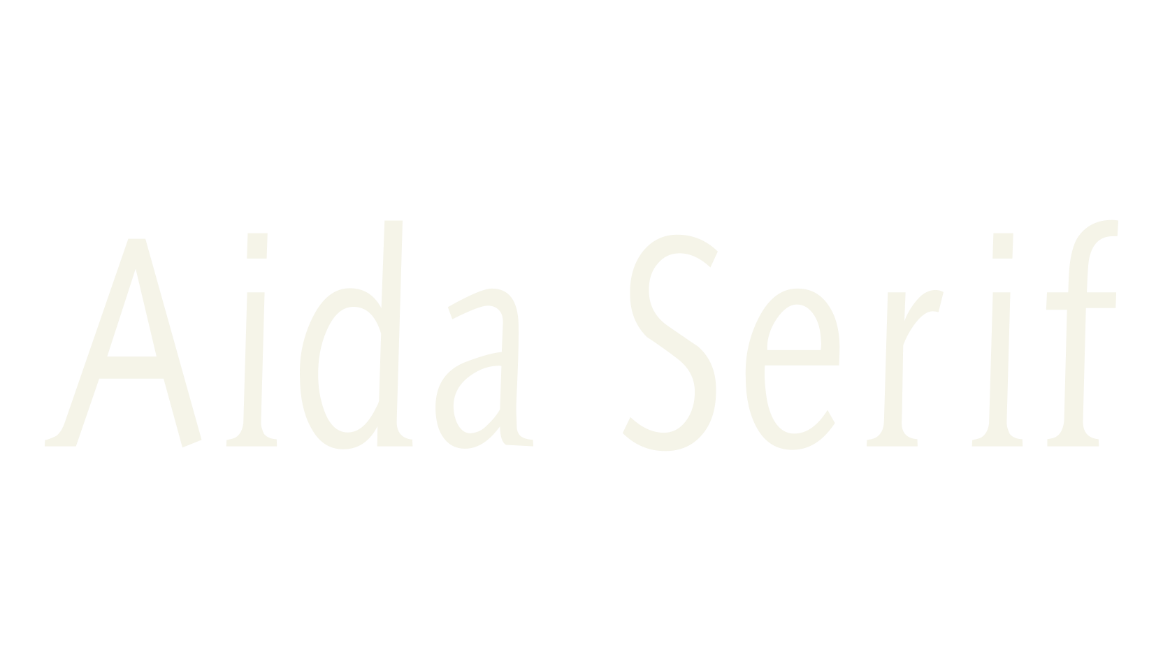 Aida Serif, serif font preview
