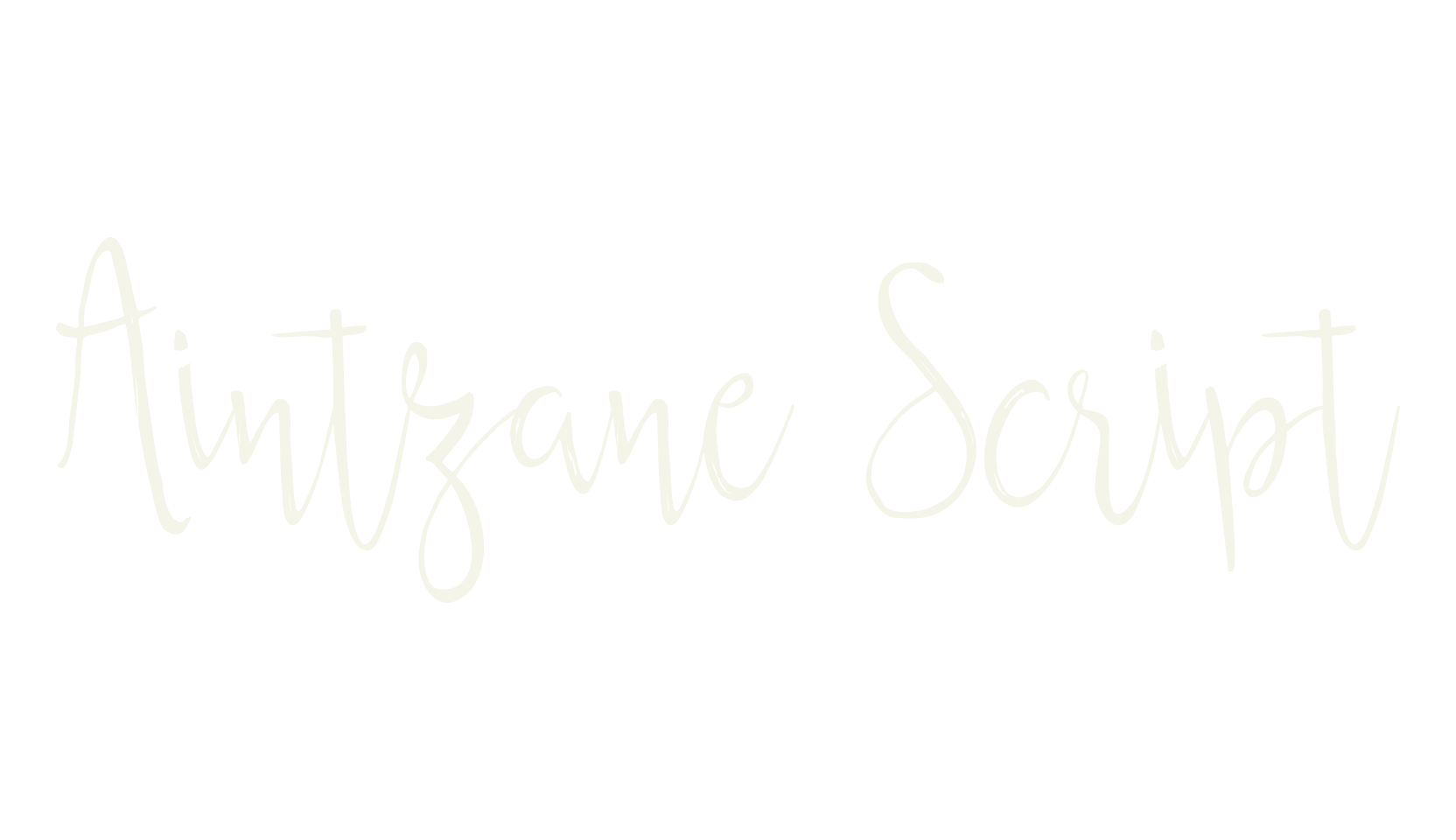 Aintzane Script, calligraphy font preview