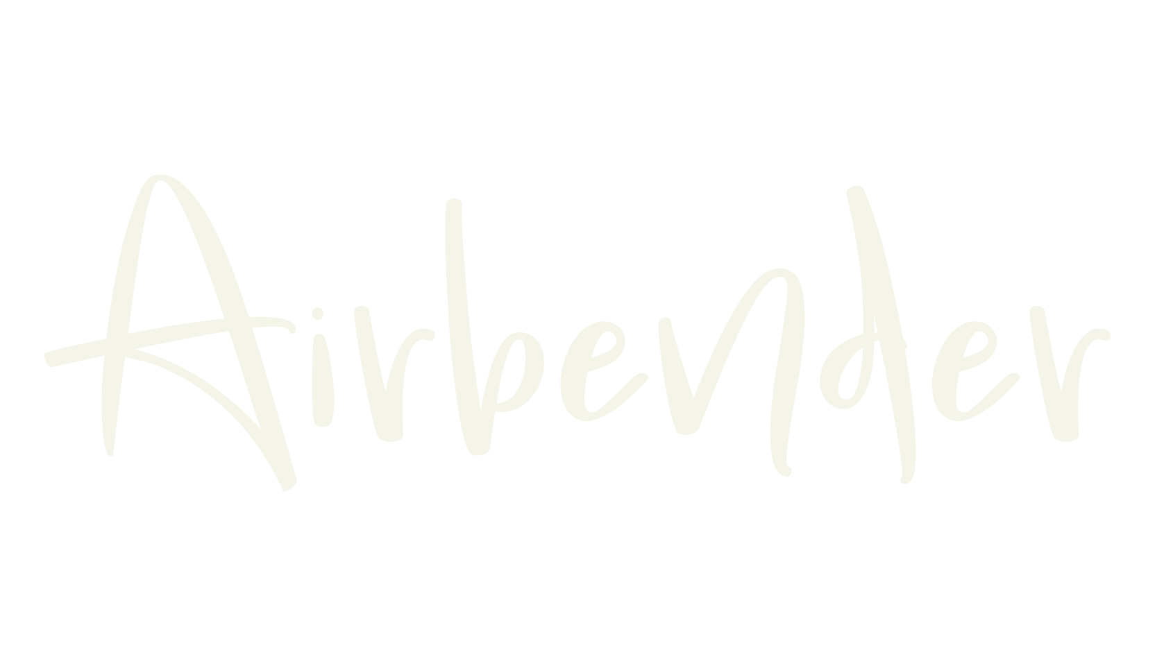 Airbender, handwritten font preview