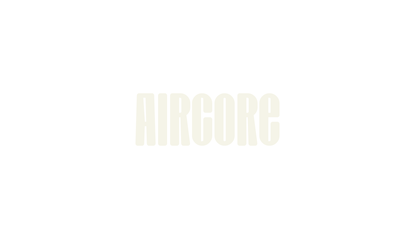 Aircore, letter font preview