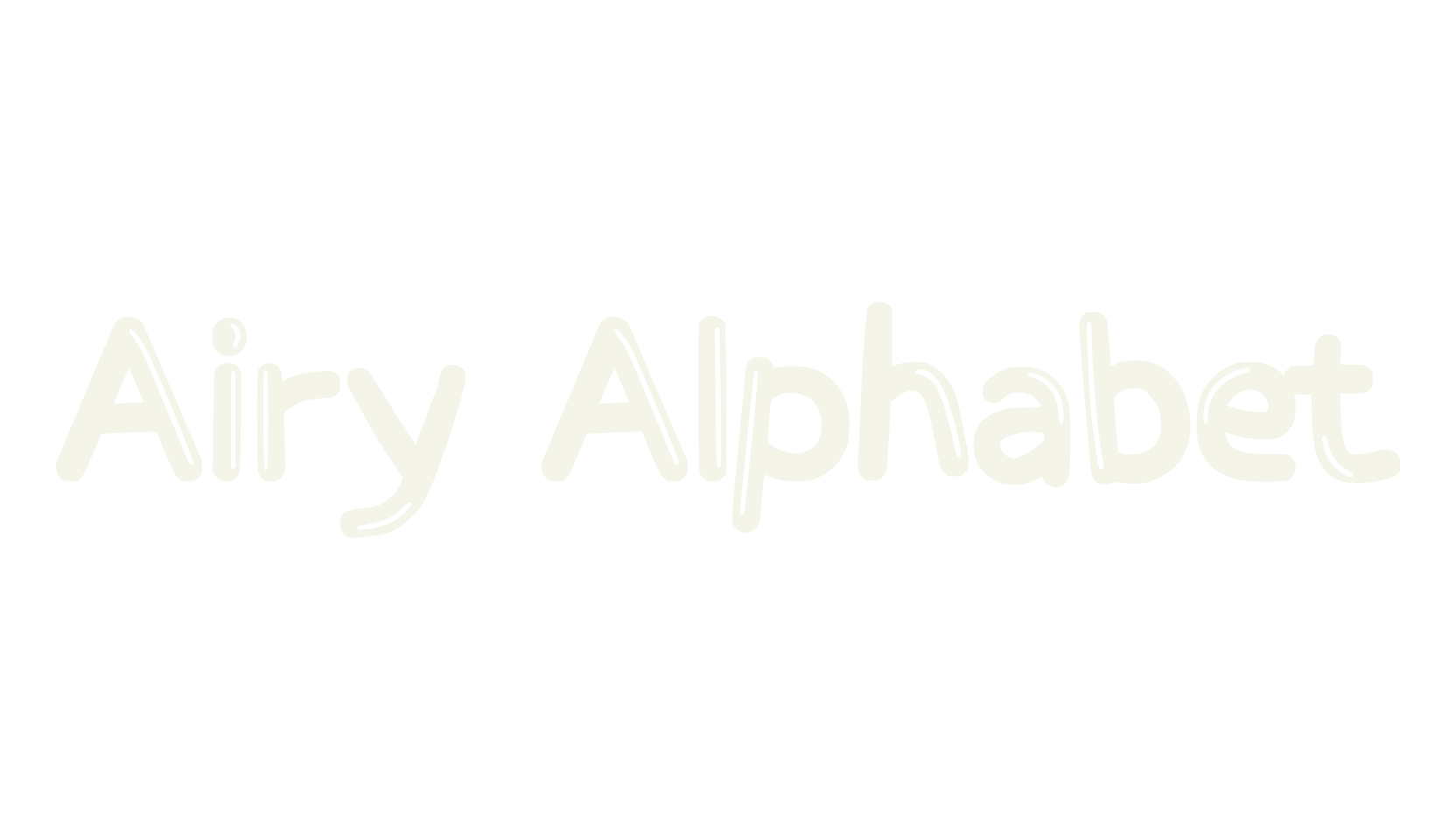 Airy Alphabet, kawaii font preview