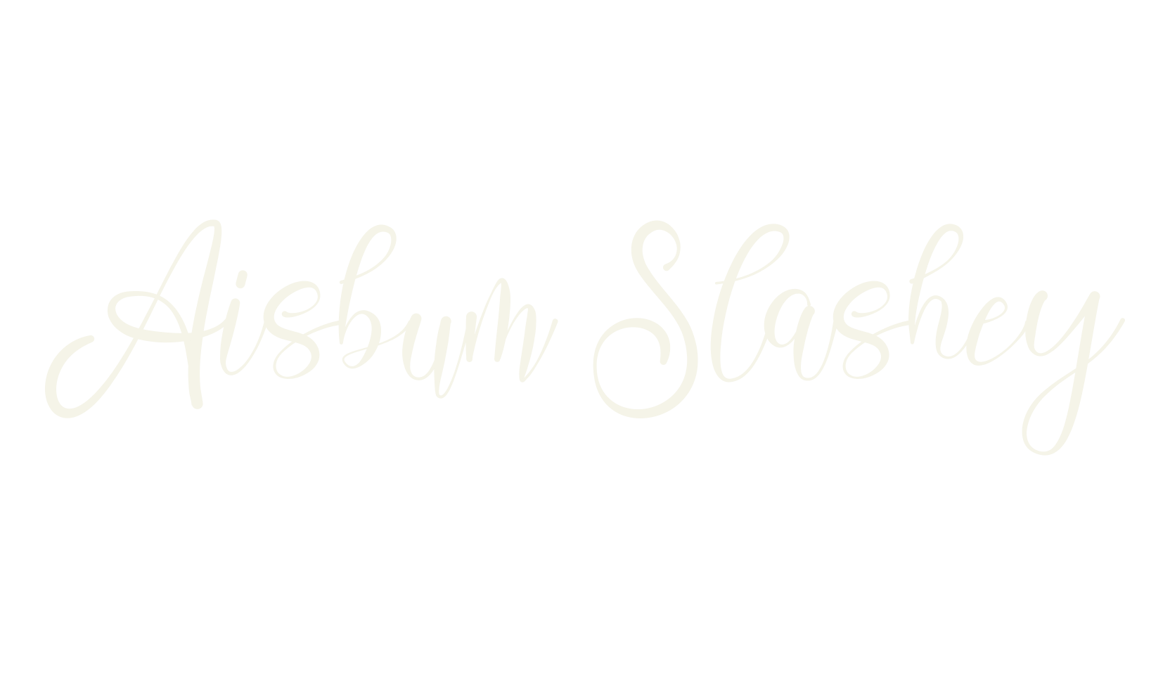 Aisbum Slashey, fashion script font preview