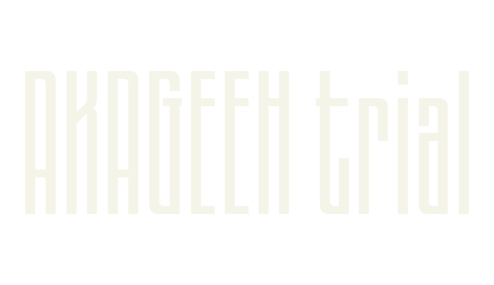 AKAGEEH trial, condensed font preview