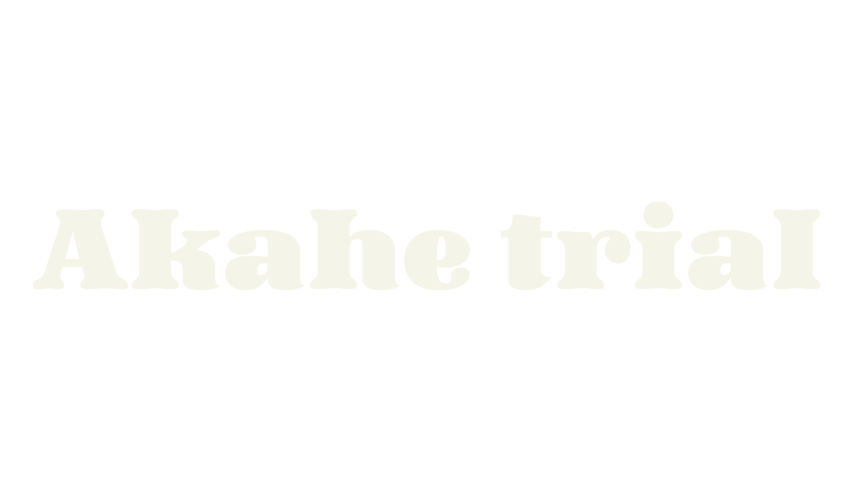 Akahe trial, sans serif font preview