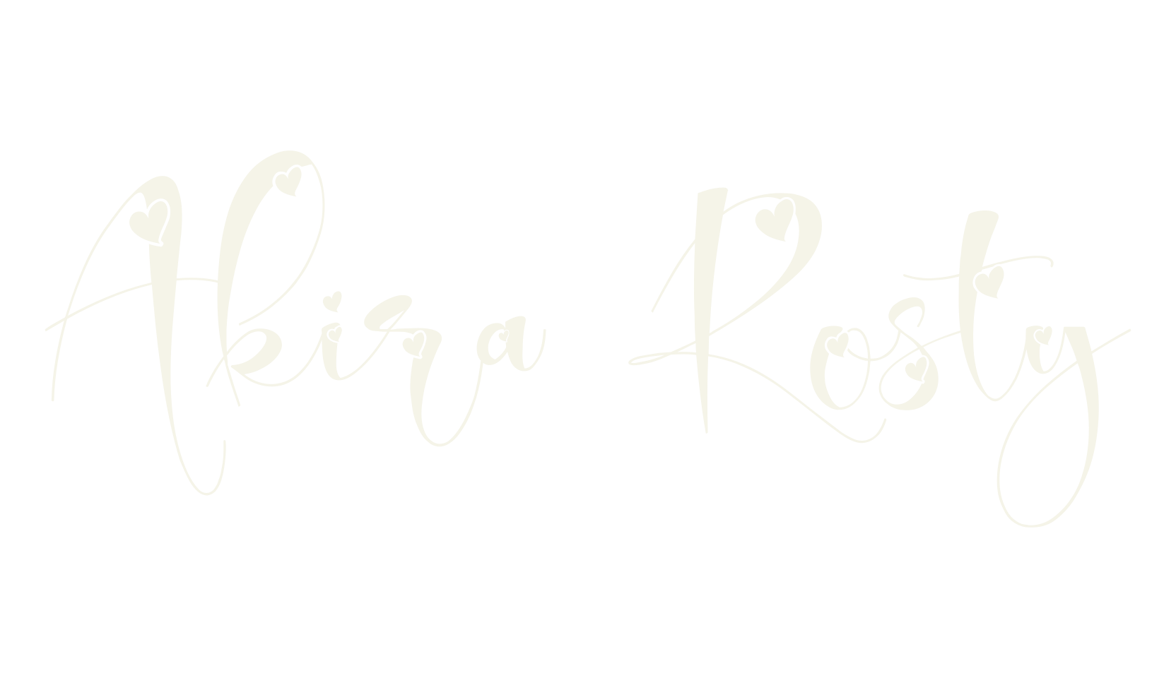 Akira Rosty, wedding font preview
