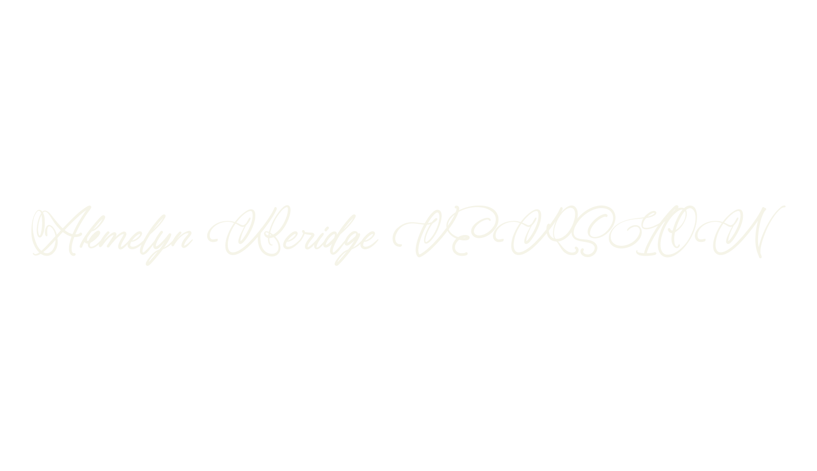 Akmelyn Beridge VERSION, script font preview