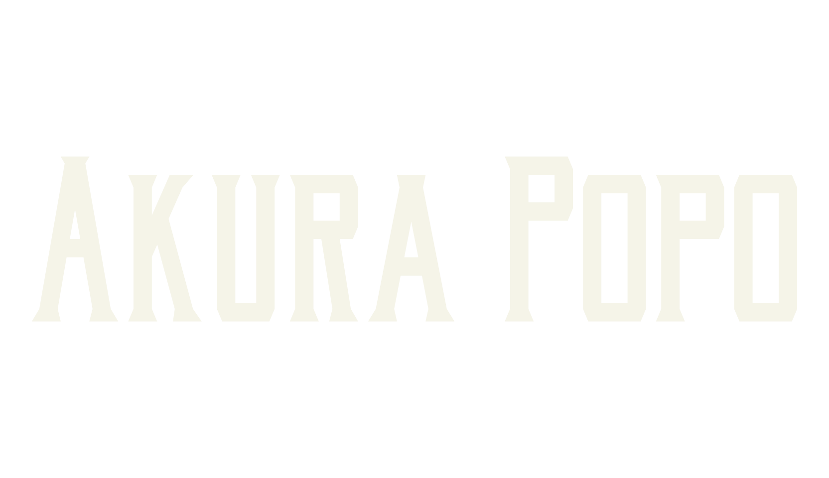 Akura Popo, display font preview